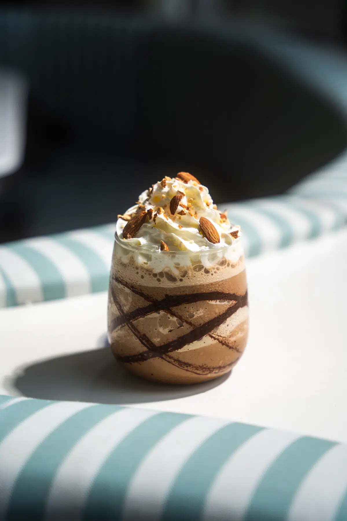 Choco Almond signature coffee from Mami Rose Restaurant located in Phrom Phong area in Bangkok.